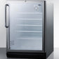 Summit 24" Wide 5.5 Cu.Ft. Built-In Beverage Center with Stainless Steel Cabinet ADA Compliant
