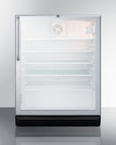 Summit 24" Wide 5.5 Cu.Ft. Built-In Beverage Center with Stainless Steel Cabinet