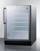 Summit 24" Wide 5.5 Cu.Ft. Built-In Beverage Center with Stainless Steel Cabinet