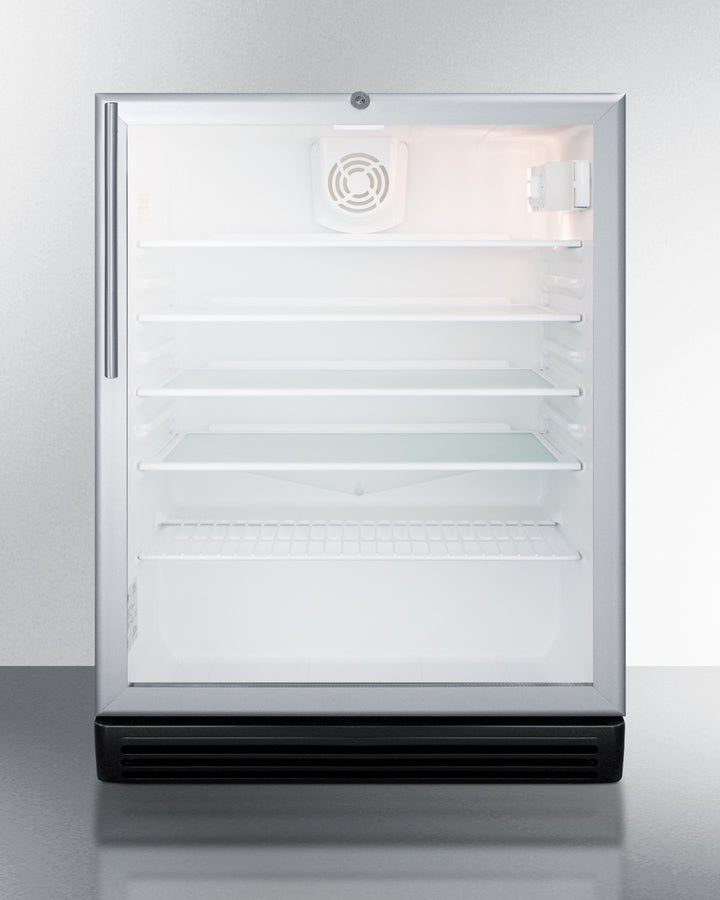 Summit 24" Wide 5.5 Cu.Ft. Built-In Beverage Center with Thin Handle ADA Compliant