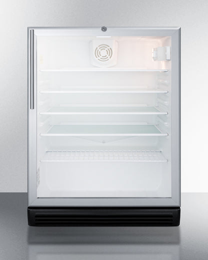 Summit 24" Wide 5.5 Cu.Ft. Built-In Beverage Center with Thin Handle ADA Compliant