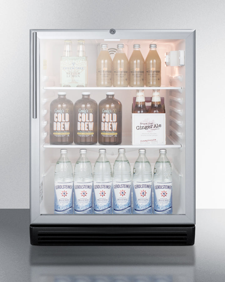 Summit 24" Wide 5.5 Cu.Ft. Built-In Beverage Center with Thin Handle ADA Compliant