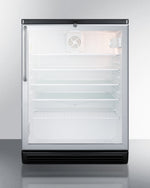 Summit 24" Wide 5.5 Cu.Ft. Built-In Beverage Center with Towel Bar Handle