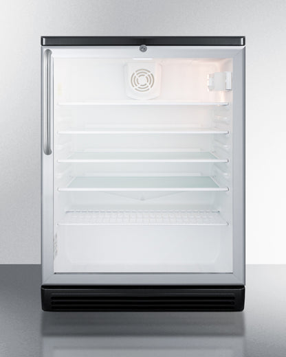 Summit 24" Wide 5.5 Cu.Ft. Built-In Beverage Center with Towel Bar Handle