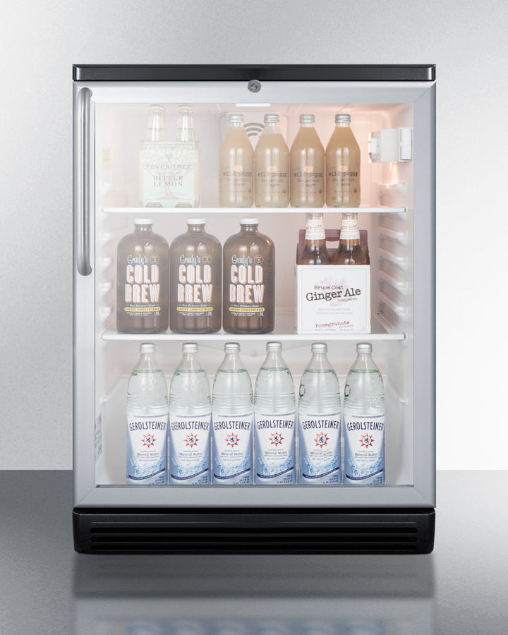 Summit 24" Wide 5.5 Cu.Ft. Built-In Beverage Center with Towel Bar Handle