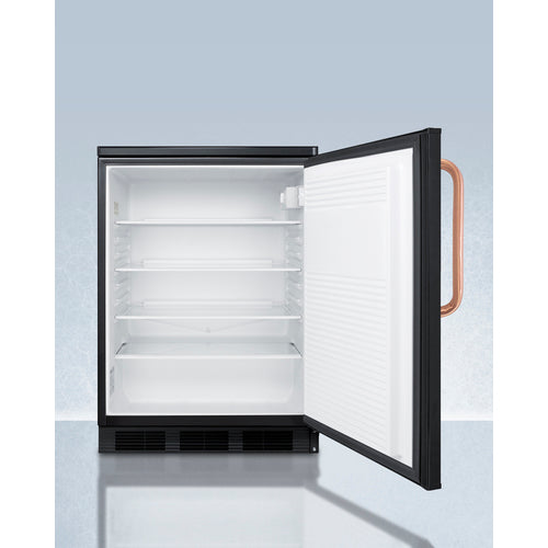 Summit 24" Wide All-Refrigerator with Antimicrobial Pure Copper Handle 