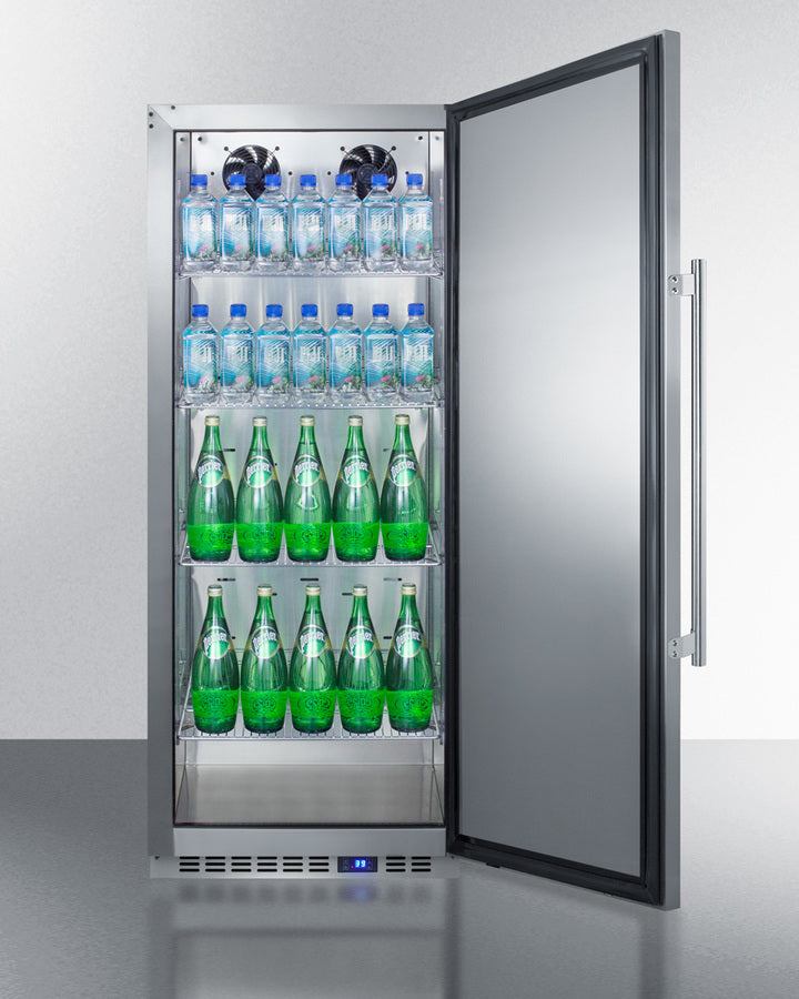 Summit 24" Wide All-Refrigerator with Stainless Steel Interior and Exterior Full