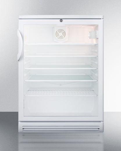 Summit 24" Wide Beverage Center with White Cabinet