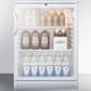 Summit 24" Wide Beverage Center with White Cabinet