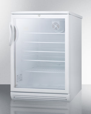 Summit 24" Wide Beverage Center with White Cabinet