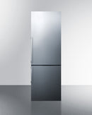 Summit 24" Wide Bottom Freezer Refrigerator in Stainless Steel with Digital Controls