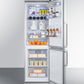 Summit 24" Wide Bottom Freezer Refrigerator in Stainless Steel with Digital Controls