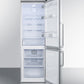 Summit 24" Wide Bottom Freezer Refrigerator in Stainless Steel with Digital Controls