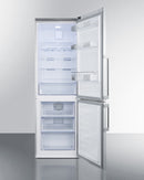 Summit 24" Wide Bottom Freezer Refrigerator in Stainless Steel with Digital Controls