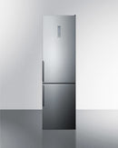 Summit 24" Wide Bottom Freezer Refrigerator with Fingerprint-Resistant Doors