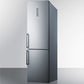 Summit 24" Wide Bottom Freezer Refrigerator with Fingerprint-Resistant Doors
