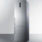 Summit 24" Wide Bottom Freezer Refrigerator With Icemaker