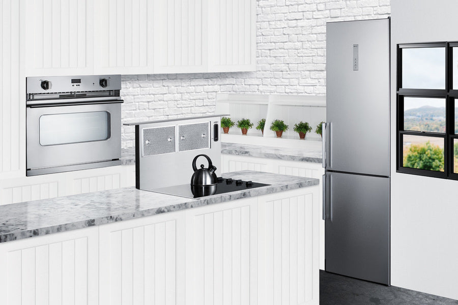 Summit 24" Wide Bottom Freezer Refrigerator With Icemaker