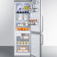 Summit 24" Wide Bottom Freezer Refrigerator With Icemaker