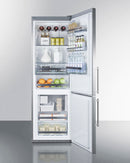 Summit 24" Wide Bottom Freezer Refrigerator With Icemaker