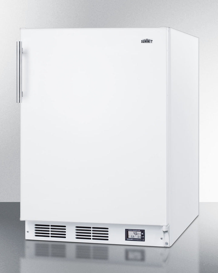 Summit 24" Wide Break Room Refrigerator-Freezer ADA Compliant Angle