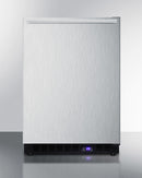 Summit 24" Wide Built-In All-Freezer with Horizontal Handle and Icemaker in Stainless Steel