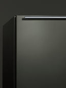 Summit 24" Wide Built-In All-Freezer with Horizontal Handle in Black Stainless Steel