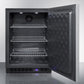 Summit 24" Wide Built-In All-Freezer with Horizontal Handle in Stainless Steel