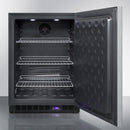 Summit 24" Wide Built-In All-Freezer with Horizontal Handle in Stainless Steel