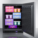 Summit 24" Wide Built-In All-Freezer with Horizontal Handle