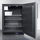 Summit 24" Wide Built-In All-Freezer with Thin Handle and Icemaker