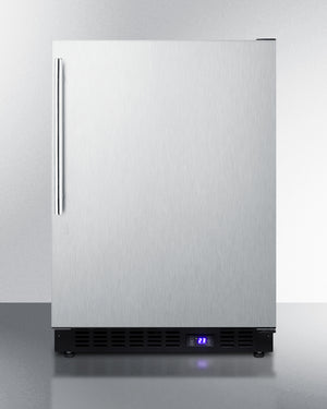 Summit 24" Wide Built-In All-Freezer with Thin Handle in Stainless Steel
