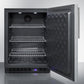 Summit 24" Wide Built-In All-Freezer with Thin Handle in Stainless Steel