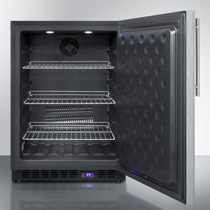 Summit 24" Wide Built-In All-Freezer with Thin Handle