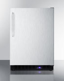 Summit 24" Wide Built-In All-Freezer with Towel Bar Handle and Icemaker in Stainless Steel