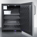 Summit 24" Wide Built-In All-Freezer with Towel Bar Handle and Icemaker in Stainless Steel