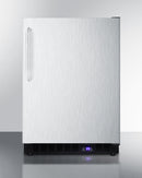 Summit 24" Wide Built-In All-Freezer with Towel Bar Handle and Icemaker