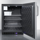 Summit 24" Wide Built-In All-Freezer with Towel Bar Handle and Icemaker
