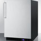 Summit 24" Wide Built-In All-Freezer with Towel Bar Handle and Icemaker