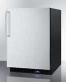Summit 24" Wide Built-In All-Freezer with Towel Bar Handle and Icemaker