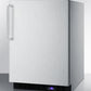 Summit 24" Wide Built-In All-Freezer with Towel Bar Handle in Stainless Steel