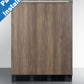 Summit 24" Wide Built-In All-Refrigerator With Wood Panel Door 