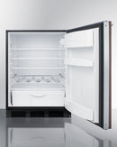 Summit 24" Wide Built-In All-Refrigerator With Wood Panel Door 