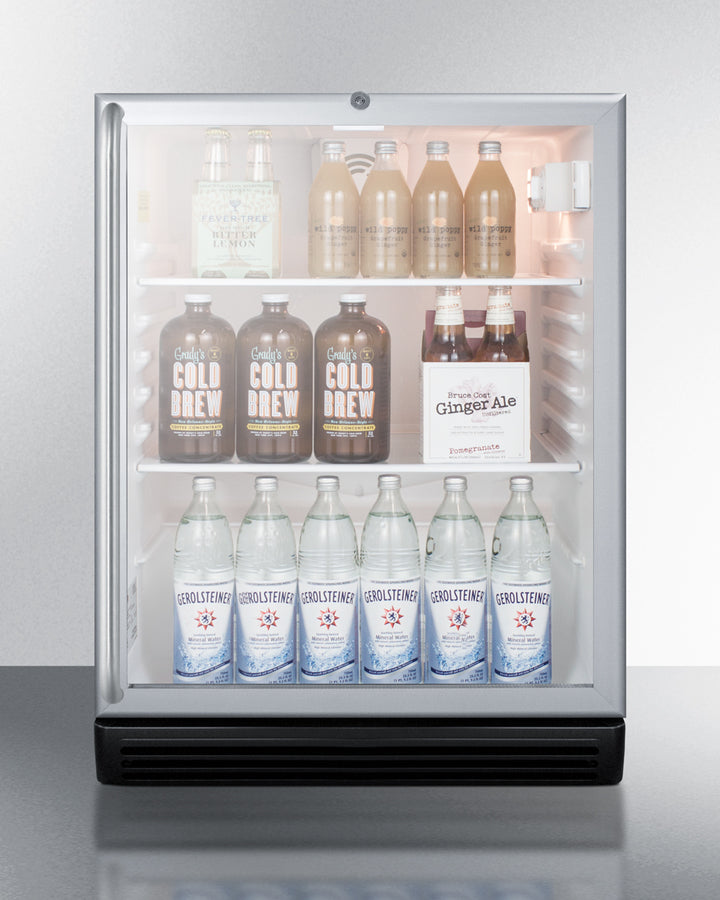 Summit 24" Wide Built-In Beverage Center with Full-Length Towel Bar Handle ADA Compliant