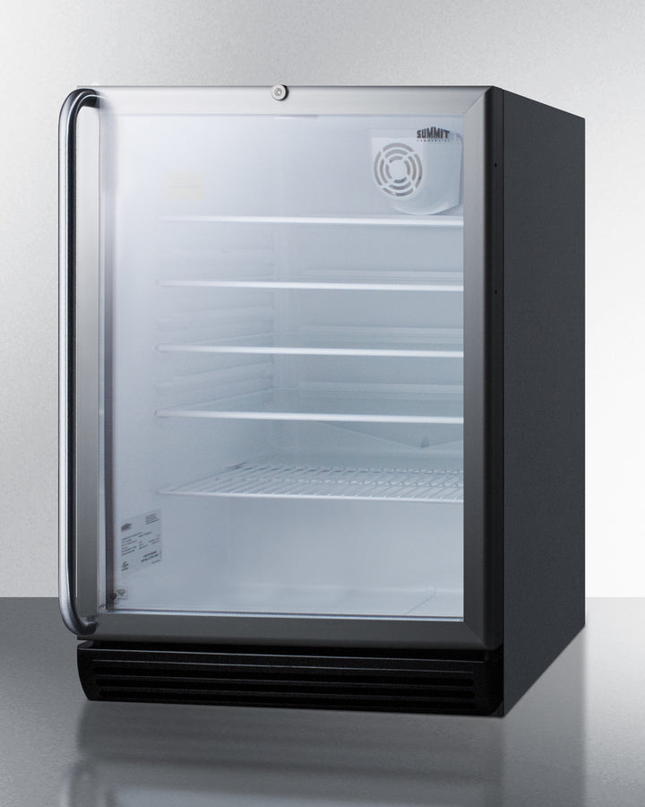 Summit 24" Wide Built-In Beverage Center with Full-Length Towel Bar Handle ADA Compliant