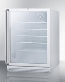 Summit 24" Wide Built-In Beverage Center with Full-Length Towel Bar Handle ADA Compliant 