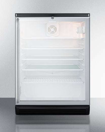 Summit 24" Wide Built-In Beverage Center with Full-Length Towel Bar Handle