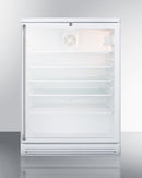 Summit 24" Wide Built-In Beverage Center with Full-Length Towel Bar Handle