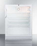 Summit 24" Wide Built-In Beverage Center with White Cabinet ADA Compliant