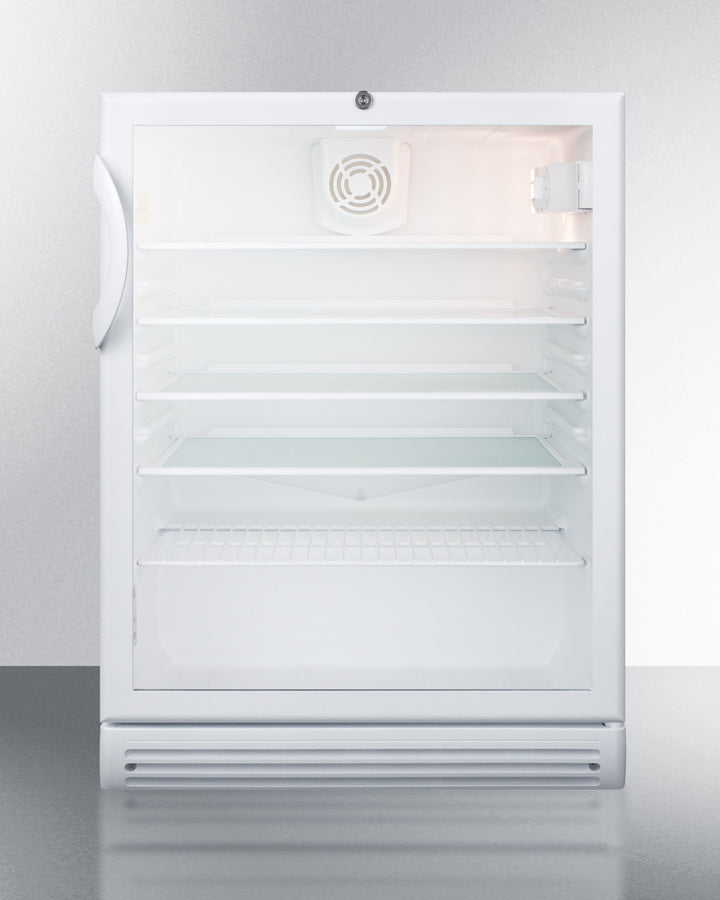 Summit 24" Wide Built-In Beverage Center with White Cabinet ADA Compliant